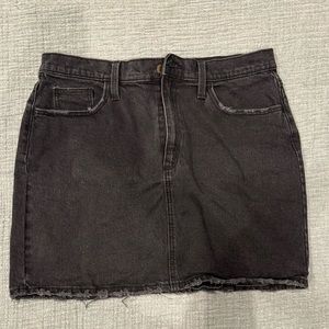Black denim skirt